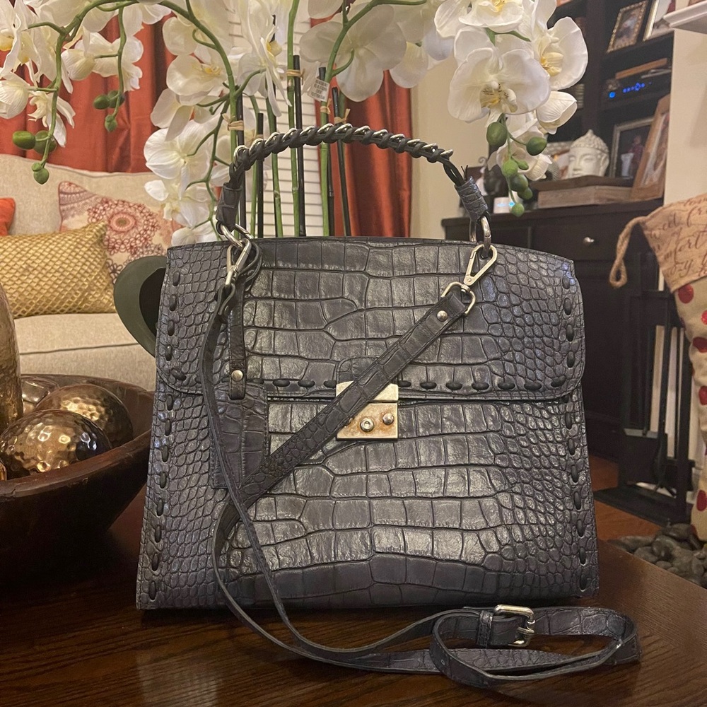 Claudia Firenze Croc Embossed Handbag